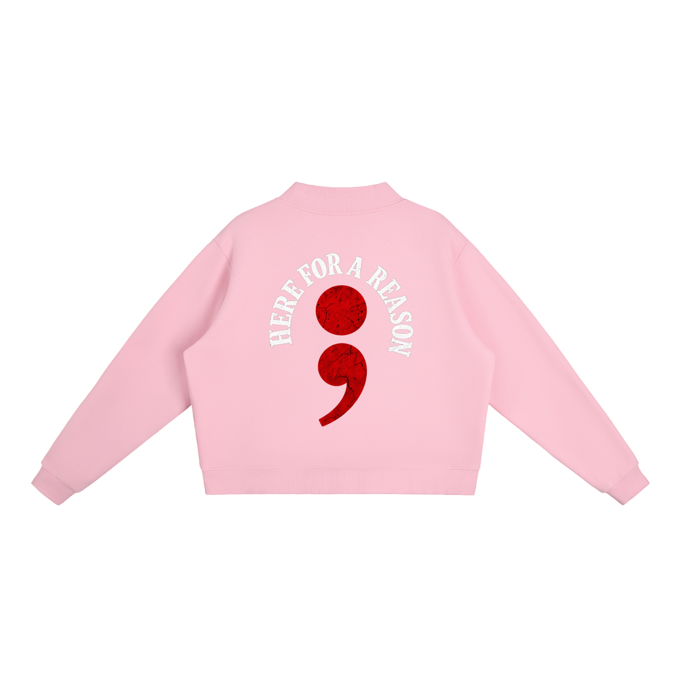 Essential Fleece Mock-Neck Crew Sweatshirt