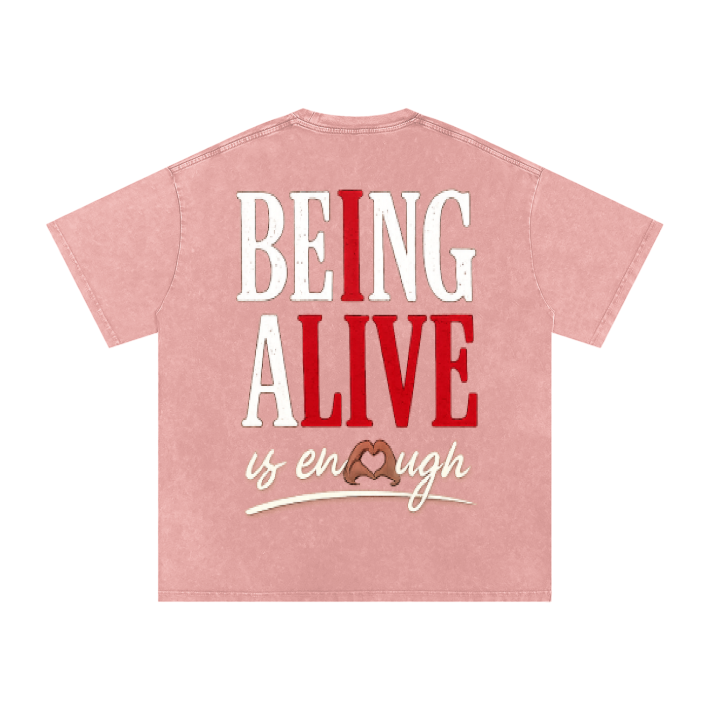 Snow Washed Oversized Cotton T-Shirt
