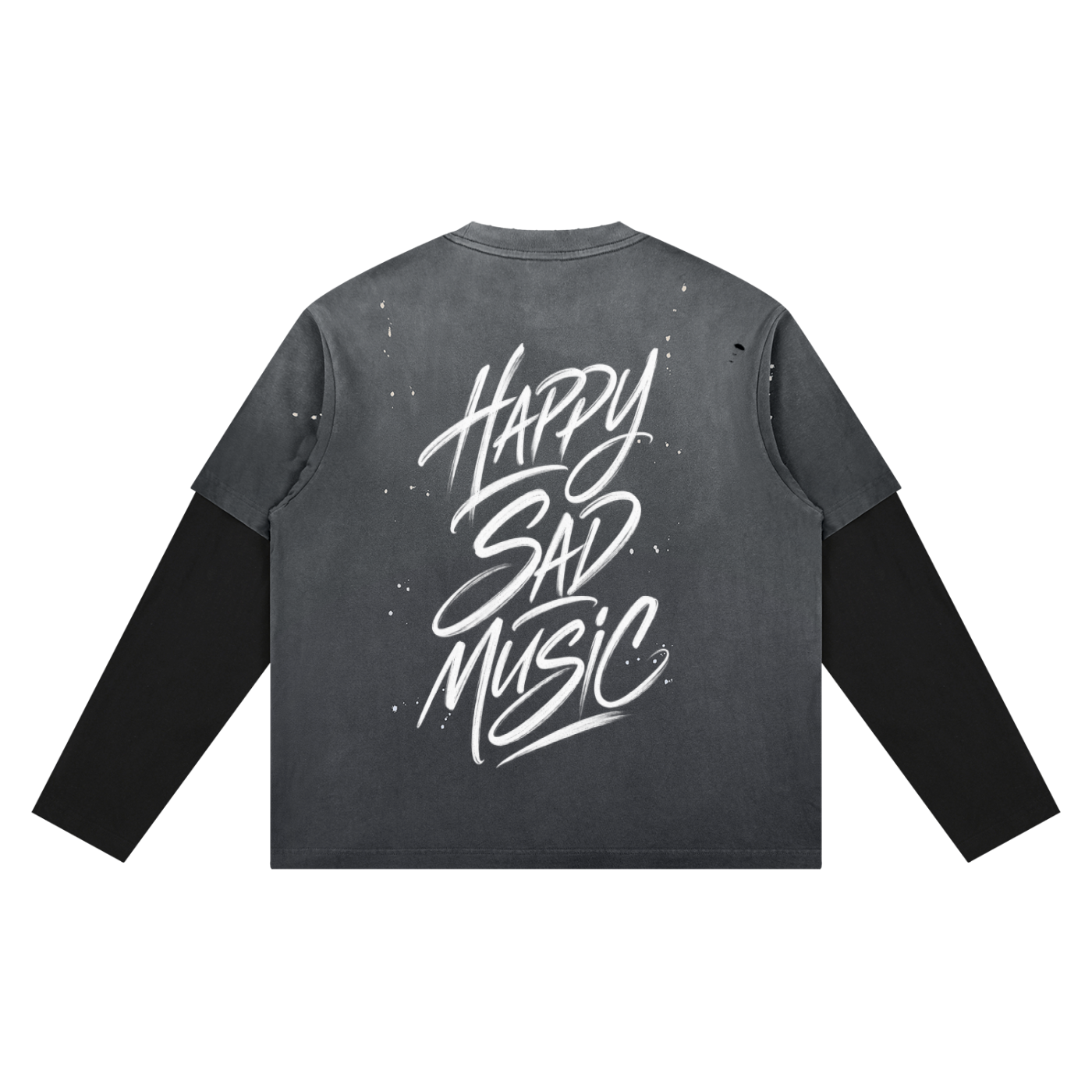 Unisex Vintage Wash Distressed Layer T-Shirt