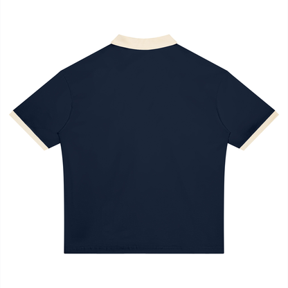 Unisex Color Block Polo Shirt