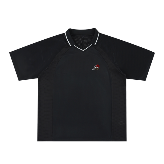 Striped V-Neck Soccer Jersey