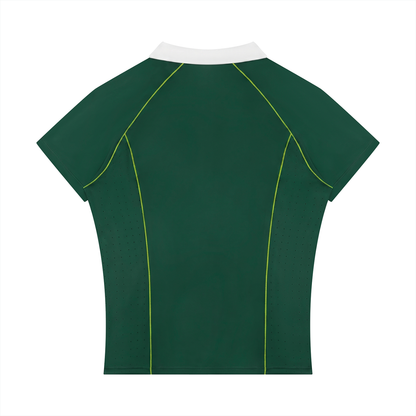 Women’s Slim Fit Quarter-Zip Polo Shirt