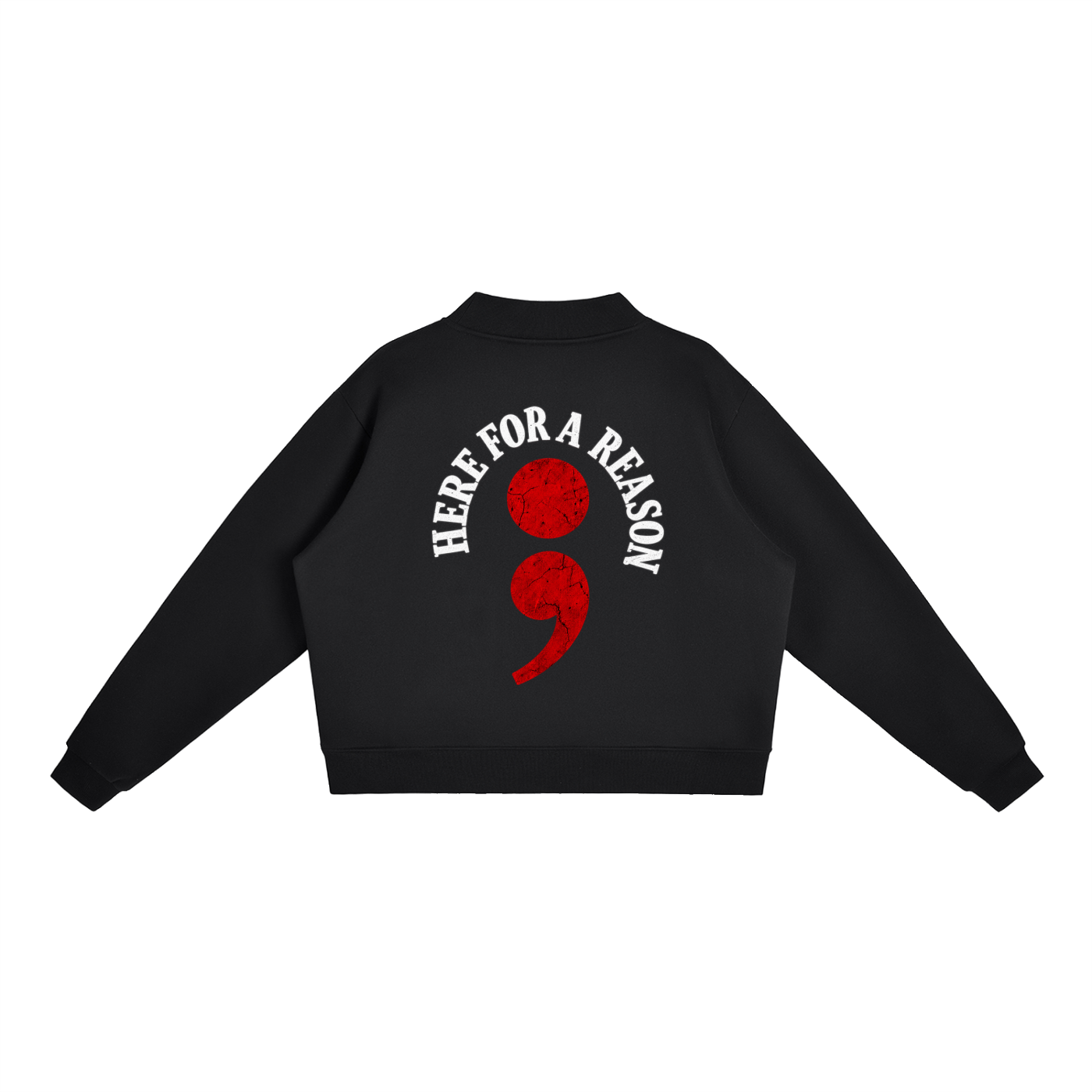 Essential Fleece Mock-Neck Crew Sweatshirt