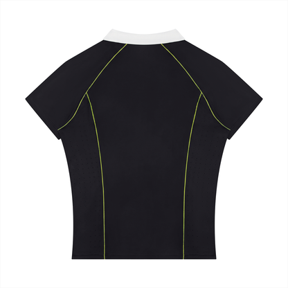 Women’s Slim Fit Quarter-Zip Polo Shirt