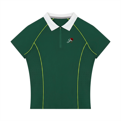 Women’s Slim Fit Quarter-Zip Polo Shirt