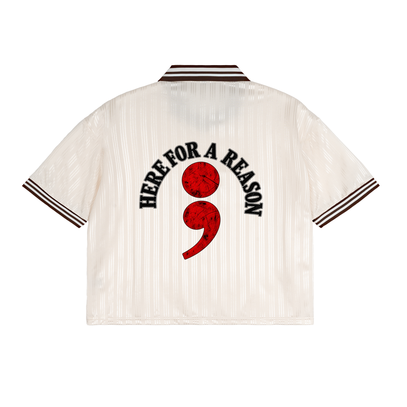 Contrast Stripes Polo Collar T-Shirt