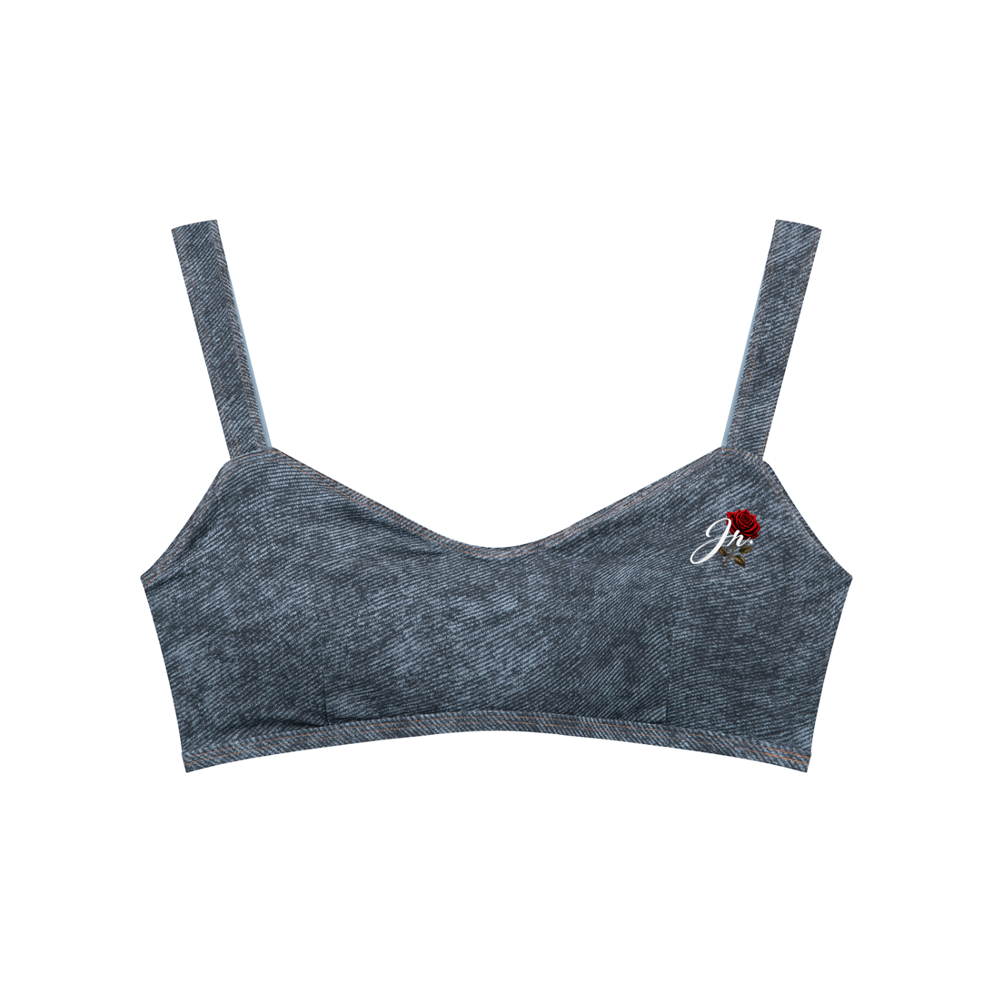 Women's Faux Denim Sports Bra