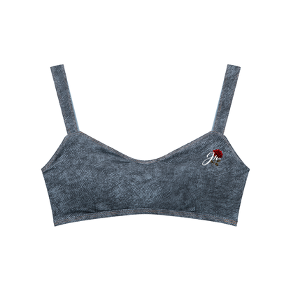Women's Faux Denim Sports Bra