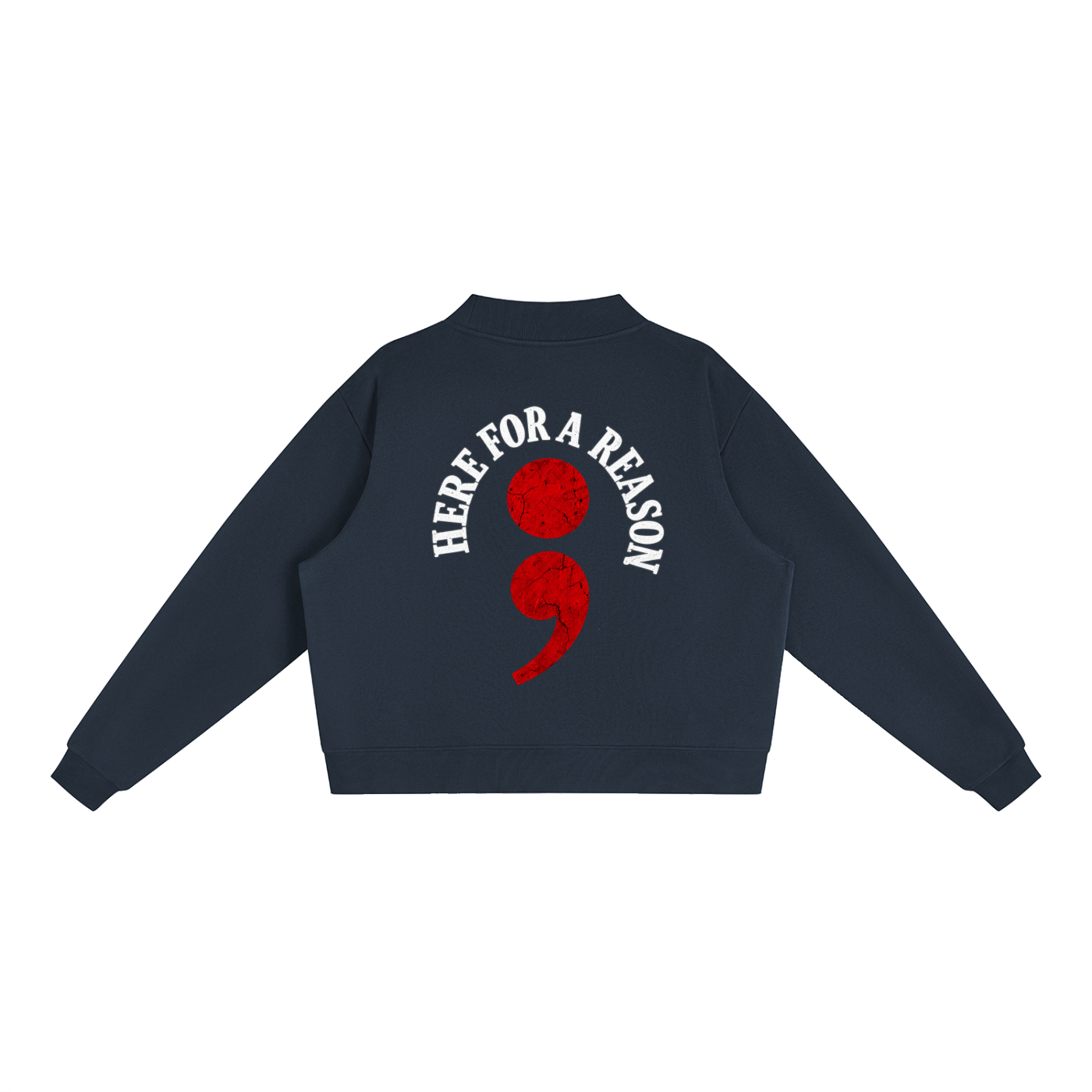 Essential Fleece Mock-Neck Crew Sweatshirt