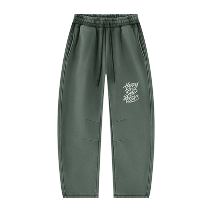 HSM Vintage Wash Barrel Leg Fleece Sweatpants
