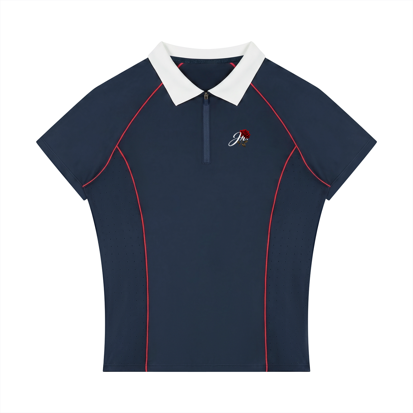 Women’s Slim Fit Quarter-Zip Polo Shirt