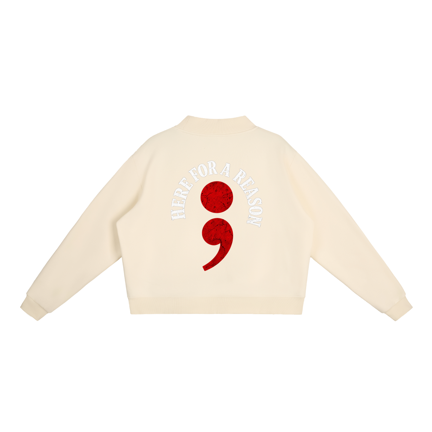 Essential Fleece Mock-Neck Crew Sweatshirt